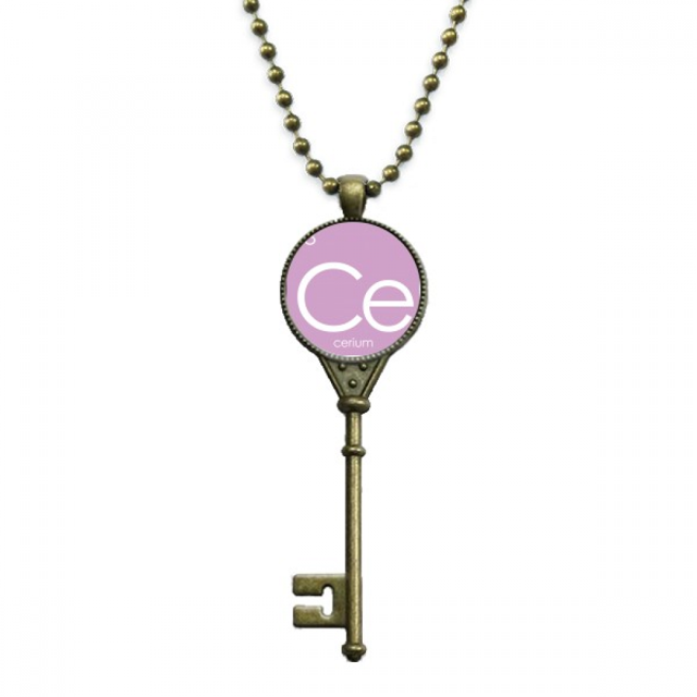 Chestry Elements Period Table Lanthanide Cerium Ce Key Necklace Pendant Tray Embellished Chain