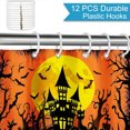thumbnail image 3 of Gelasgo Halloween Haunted House Shower Curtain Polyester Fabric Waterproof Bathroom Curtains 72x72 Inch Spooky Moon Pumpkin Decor, 3 of 5
