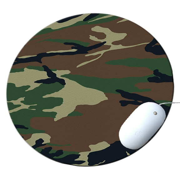 KuzmarK Round Mousepad / Hot Pad / Trivet - Camouflage