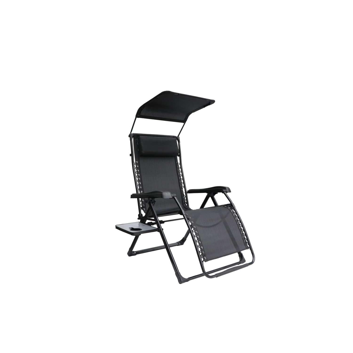 Mainstays Oversized Zero Gravity Chair With Side Table And Canopy