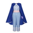 thumbnail image 2 of Animated Movie Inspired Blue Cowgirl Costume for Women, Cape Top Pants Set with Wrist and Head Accessories, Cosplay Outfit for Themed Party, 2 of 6