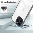 thumbnail image 6 of SaniMore for iPhone 13 Pro Case Slim Transparent [Not Yellowing Technology], Rugged PC & TPU Bumpers Built-in Detachable Lens Protector Shockproof Protective Cover, Black, 6 of 8