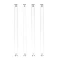 thumbnail image 1 of FixtureDisplays® 25mm (nominal 1") Diameter X 36" Long M6 x 1.0mm pitch Threaded Acrylic Rod Plexiglass Stick Clear Lucite Transparent Dowel Rods for DIY Crafts 10135-36"-4PK, 1 of 5