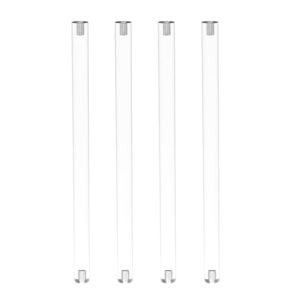 FixtureDisplays® 25mm (nominal 1") Diameter X 36" Long M6 x 1.0mm pitch Threaded Acrylic Rod Plexiglass Stick Clear Lucite Transparent Dowel Rods for DIY Crafts 10135-36"-4PK