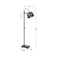 thumbnail image 6 of Uttermost Bessemer Contemporary Steel Floor Lamp in Antique Brass, 6 of 7