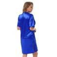 thumbnail image 7 of YONGHS Womens Night Shirts Nightgowns Short Sleeve Sleeping Shirts Sleepwear Royal_Blue L, 7 of 7