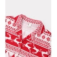 thumbnail image 2 of PatPat Christmas Pajamas Family Matching Toddler Girls Boys Cardigan Long Sleeve Button Down 2 Piece Top & Pants PJs Set Fair Isle Holiday Sleepwear with Socks, Red, 3-4Y, 2 of 7
