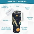 thumbnail image 2 of Yayeee 30oz Double-Wall Insulated Stainless Steel Tumbler with Handle Bottle, Astronaut Space, 2 of 8