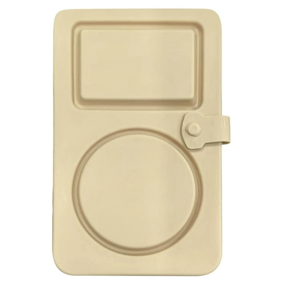 Foldable Silicone Snack Container - Dual Compartment Leak-Proof Food Storage Box with Lids, 5.9x3.7 inches, Perfect for Travel