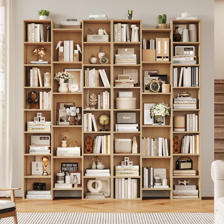 Homfa 21-Cube Bookcase, 71'' Tall Wooden Bookshelves with