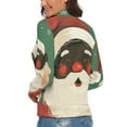thumbnail image 3 of Cute Black Santa Women's Turtleneck Sweater Long Sleeve Ribbed Fitted Turtle Neck Casual Fall Winter Collection Top S, 3 of 4