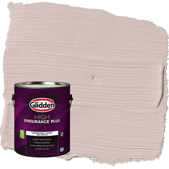 Glidden HEP Just Gorgeous / Pink Flat Interior Paint with Primer, 1 Gallon