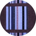 thumbnail image 1 of Ahgly Company Indoor Round Abstract Blue Contemporary Area Rugs, 4' Round, 1 of 4
