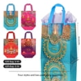 thumbnail image 7 of Diwali Non-Woven Gift Tote Bags Reusable Decorative with Diya & Mandala Patterns, Colorful Festival Party Favor Packaging Bags 4 Styles, 7 of 7