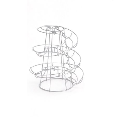 

Silver Egg Holder Stand Spiraling Dispenser Egg Storage Rack Organizer For Home Kitchen