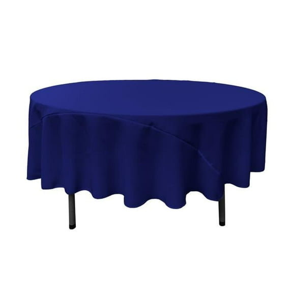 TCpop90R-RoyalP50 Polyester Poplin Tablecloth, Royal - 90 in. Round