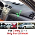 thumbnail image 5 of XUKEY Black Dashboard Cover For Toyota Camry 2007-2011 Dashmat Carpet Non-slip, 5 of 7