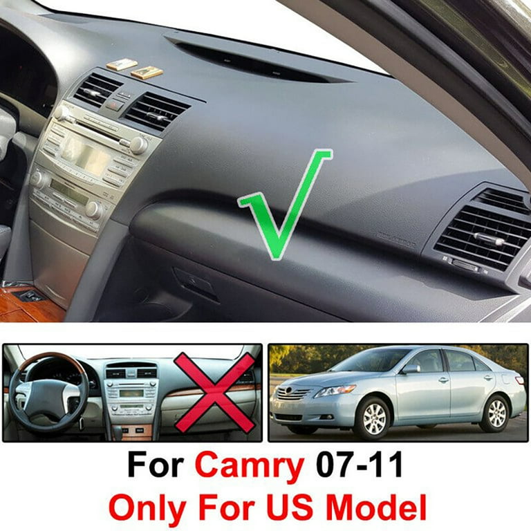 XUKEY Black Dashboard Cover Protector for Toyota Camry 2007 2011 Non slip Dashmat Mat Carpet Vehicle Fit Walmart
