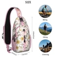 thumbnail image 5 of Vintage Floral and Butterfly Print Crossbody Bag – Water-resistant, Anti-theft Pocket – Colorful Rose and Peony Bloom Pattern, 5 of 5