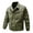 Army Green, variant on MexChoioe Mens Lapel Collar Cargo Jacket Full Zip Multi Pockets Lightweight Fall Casual Outerwear for Mens