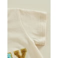 thumbnail image 5 of Bagilaanoe Newborn Baby Boys Summer Jumpsuit Shorts Letter Embroider Short Sleeve Bodysuit 3M 6M 12M 18M Infant Casual One Piece Romper, 5 of 8