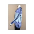 thumbnail image 4 of Green Tea Women's Soft Long Sleeve V-Neck Tie Dye Shirt, Shark Bite Hem (Scandia Blue, XL), 4 of 4
