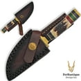 thumbnail image 3 of FRD : Couteau Éplucheur de Bois de Cerf Damas - de Collection, 3 of 4