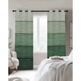 thumbnail image 3 of Turquoise Ombre Blackout Curtains 96 Inches Long for Bedroom, Farmhouse Vintage Wooden Striped Thermal Insulated Room Darkening Black Out Window Curtain Panels Grommet Drapes for Living Room, 3 of 8