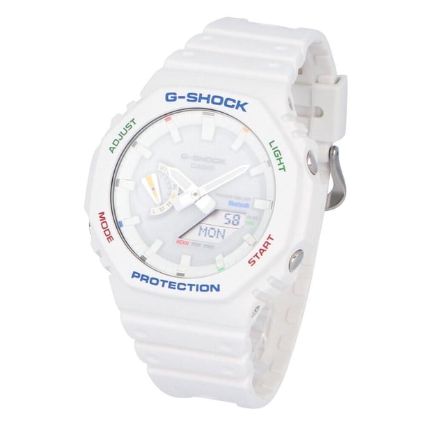 Casio G-Shock Analog Digital Resin Strap White Dial Tough Solar GA