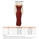 thumbnail image 2 of Vestido largo delgado sin mangas, vestido acanalado Espaguetis sin mangas Vestido acanalado con tirantes finos Vestido largo ajustado acanalado diseñado para precisión, 2 of 3