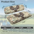 thumbnail image 3 of FUIALDOLG Univesal Golf Cart Seat Protector Set for Club Car Precedent Seats Tribal Owl Feathers Print Washable Golf Cart Bench Seat Covers for Women Men Easy to Install, 3 of 8