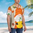 thumbnail image 3 of Disketp Hello Fall Gnomes 1 Hawaiian Shirts for Men,Mens Casual Short Sleeve Button Down Shirts Beach Shirt,Medium, 3 of 7