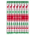 thumbnail image 1 of ABPHQTO Joyeux Noel Card Scandynavian Christmas Pattern Cortina de ducha de poliéster impermeable y ganchos 120x180 cm, 1 of 1