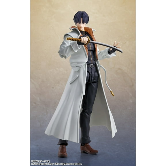 Bandai Rurouni Kenshin: Meiji Swordsman Romantic Story S.H.Figuarts Aoshi Shinomori Action Figure