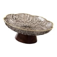 thumbnail image 1 of Flynix Decorative Golden Fruit Tray Pedestal Bowl ABS Organizer Container for Farmhouse Black, 1 of 9