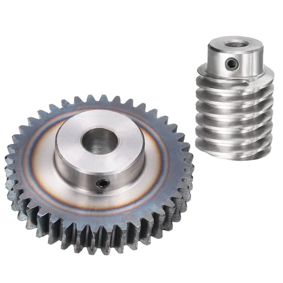 Worm Gear Set 1.5 Module 40:1 Reduction Rate Gear-12mm ID 63mm OD, Rod 8mm Bore