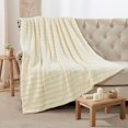 thumbnail image 2 of Home Soft Things Derby Double Sided Faux Fur Throw Blanket Solid Color Fuzzy Super Soft Cozy Plush Throw - Ivory - 50" x 60", 2 of 9
