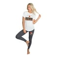 thumbnail image 2 of Women's Concepts Sport White/Charcoal Cleveland Browns Sonata Short Sleeve Top & Leggings Set, 2 of 6