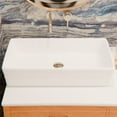 thumbnail image 6 of Novatto NP-208513BN Rectangular White Porcelain Grooved Exterior Sink Set with Brushed Nickel Drain, 6 of 7
