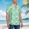 thumbnail image 3 of Gukieu Cute Alpaca 1 Print Men's Short-sleeved Shirts, Button-down Lapel Hawaiian Shirts, T-shirts, Beach Vacation Summer Casual Wear,Small, 3 of 7