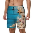 thumbnail image 2 of Fotbe Shells and Starfish Men’s Swim Trunks Quick Dry Swim Shorts Board Shorts with Mesh Lining-Large, 2 of 9