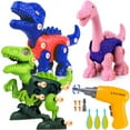 thumbnail image 7 of 3in1 Dinosaur Toys for 3 4 5 6 7 8 Year Old Boys, Take Apart Dinosaur Toy for Kid 3-5 5-7 Building Toy with Electric Drill, Learning Educational STEM Construction Toy Christmas Birthday Gift Boy Girl, 7 of 7