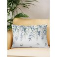 thumbnail image 2 of Outdoor Pillows Waterproof, Blue Eucalyptus Leaves Bedding Throw Pillows with Insert for Couch Sofa Bed, Rustic Floral Summer Retro Botanical 12x20 Inch Pillowcases Decorative Patio Pillow Set of 1, 2 of 8