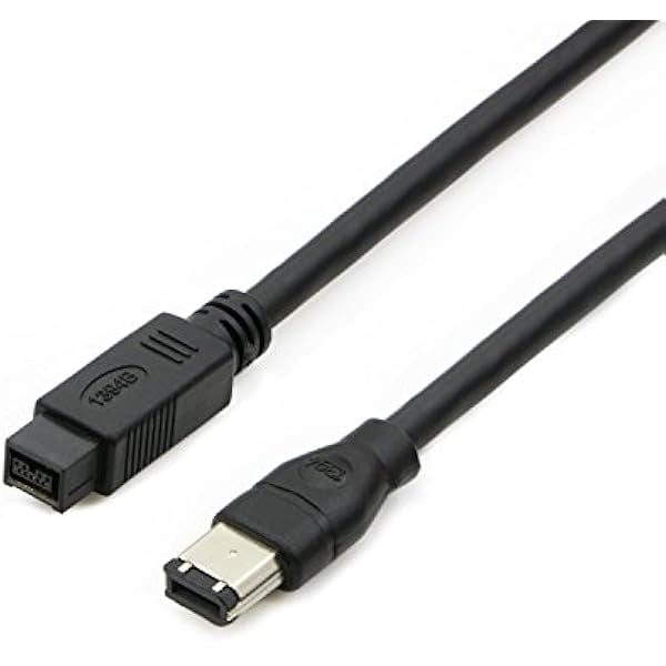 wonima11 FireWire 800 to 400 9 to 6 pin Cable (9pin 6pin) 6FT, IEEE 1394 Firewire 800 9-pin/6-pin Cable 6 Feet(9 pin to 6 pin)