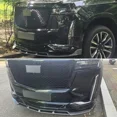 thumbnail image 6 of Front Bumper Splitter Lip V Style For 2021-2025 Cadillac Escalade Sport Carbon Fiber Color ABS, 6 of 17
