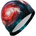 thumbnail image 1 of FYBTO Swimming Cap Red Spiral Galaxy Universe Adult FYBTO Polyester, 1 of 4