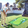 thumbnail image 4 of Tapete de golf para chipping - Tapete adhesivo para practicar golf en interiores para adultos - Tapete de golf con velcro - Tapete de entrenamiento de golpeo - Set de golf con 16 pelotas para el hogar, 4 of 5