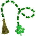 thumbnail image 1 of St Patrick's Day Beaded String Wood Beaded String St Patrick's Day Tassel Bead String, 1 of 8