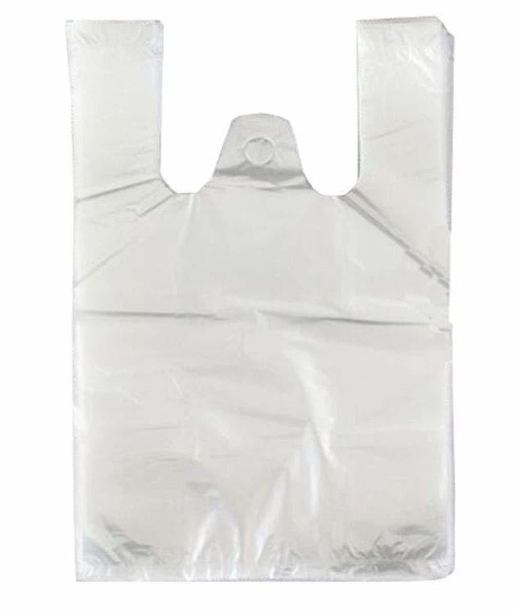 High Density Plastic TShirt Tote Bags 12" x 7" x 22", Polyethylene
