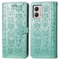 thumbnail image 1 of Funda Cartera FOXDOCK para MOTO G53 5G , Flip PU con Relieve de Gatos y Perros, Tarjetero y Soporte, 1 of 6
